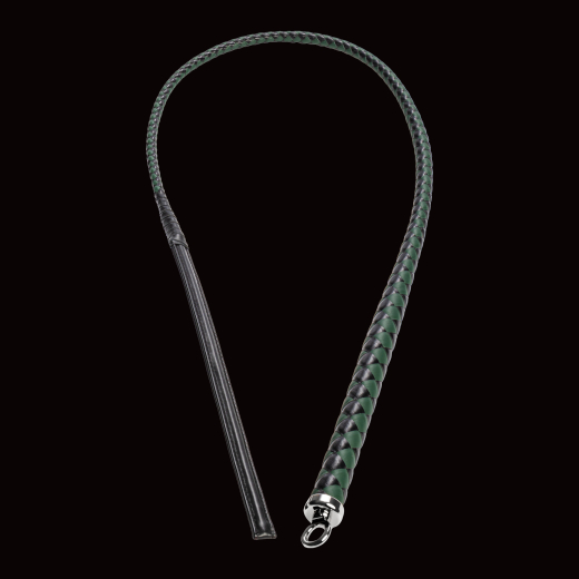 Premium Peitsche RISE Feather slim grün-schwarz exquisite Handarbeit von RISE Japan günstig kaufen