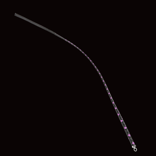Premium Peitsche RISE Feather slim violett-schwarz exquisite Handarbeit geflochtener Griff & Leder-Schlagende kaufen