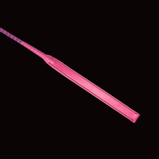 Premium Peitsche RISE Feather wide pink-violett exquisite Handarbeit geflochtener Griff Leder-Schlagende von RISE kaufen