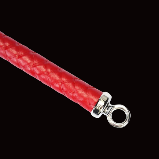 Premium Reitpeitsche RISE Pulse rot & schwarz mit langer Teufelszunge aus dickem Leder günstig kaufen