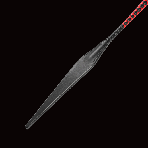 Premium Reitpeitsche RISE Pulse rot-schwarz mit langer Teufelszunge aus dickem Leder günstig kaufen