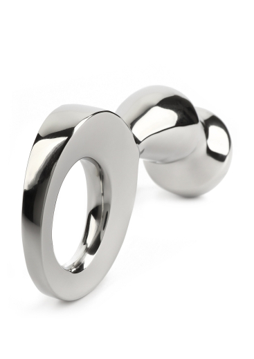 Prostata Stimulator Dildo Edelstahl Fun Plug glänzendes Analsex-Toy m. rundem Griff günstig kaufen