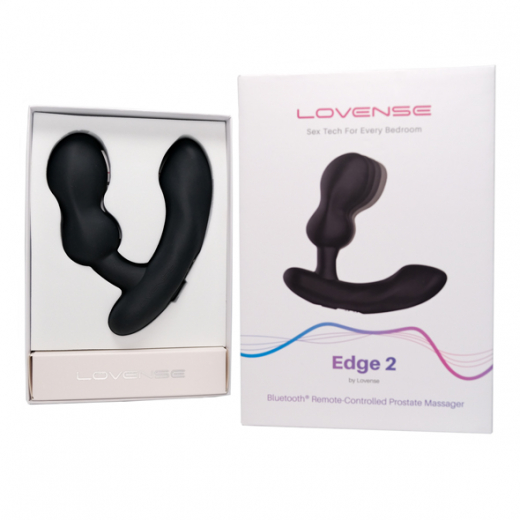 Vibrateur prostatique interactif Lovense Edge-2 réglable APP-Analvibrator angle réglable Dual-Motor & APP bon marché
