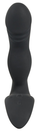 Prostatavibrator m. Dammstimulator & Peniskopf aufladbar Silikon