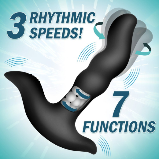 Prostate Vibrator rotating w. Remote Rimstatic Silicone rimming from PROSTATIC PLAY by MASTER SERIES buy cheap