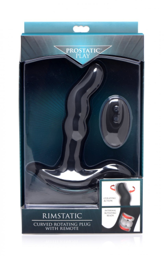 Prostate Vibrator rotating w. Remote Rimstatic Silicone rimming PROSTATIC PLAY by MASTER SERIES buy cheap