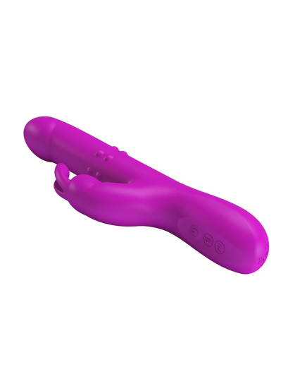Rabbit Vibrator thrusting w. Rotation Reese Silicone 12 Vibro Modes + 4 Thrusting-Modes + 4 Rotation Modes buy