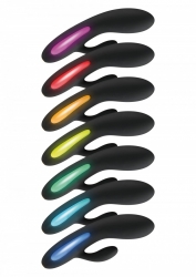 Rabbit Vibrator ToyJoy Luz Splendor m. Lichteffekten schwarz