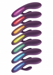 Rabbit Vibrator ToyJoy Luz Splendor m. Lichteffekten violett