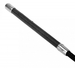 Reitgerte m. breitem Kopf Leder rot