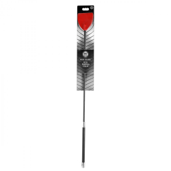 Reitgerte m. breitem Kopf Leder rot