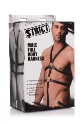 Body Harness w. Penis Rings PU-Leather