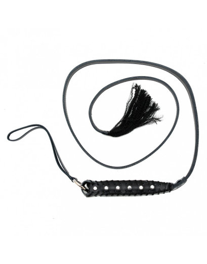 Riemenpeitsche doppellagig 130cm Leder