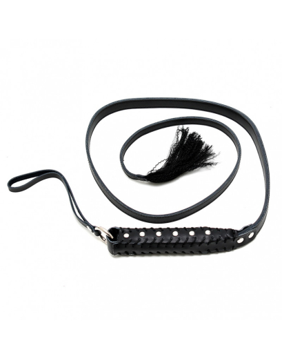 Riemenpeitsche doppellagig 130cm Leder