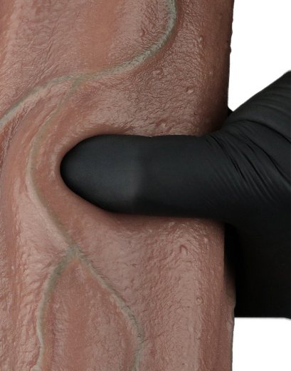 Riesendildo Dual Layer 13-Inch Nature Cock XXL Silikon braun