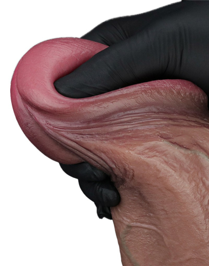 Riesendildo Dual Layer 13-Inch Nature Cock XXL Silikon braun