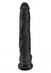 Riesendildo m. Hoden King Cock 14 Inch Balls schwarz
