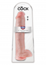 Riesendildo m. Hoden King Cock 15 Inch Balls haut