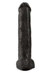 Giant Dildo w. Suction Base King Cock 15 Inch Balls black