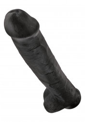 Giant Dildo w. Suction Base King Cock 15 Inch Balls black