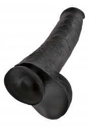 Giant Dildo w. Suction Base King Cock 15 Inch Balls black