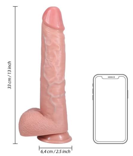 Gode géant avec ventouse XL Straight 13-Inch peau avec scrotum en matériel PVC durable de REALROCK à bas prix