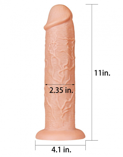 Giant Dildo w. Suction Base King Sized 11-Inch PVC