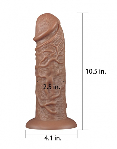 Giant Dildo w. Suction Base Realistic Chubby 10.5-Inch PVC