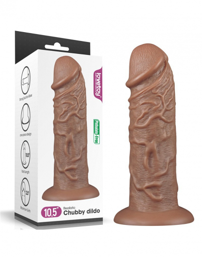 Giant Dildo w. Suction Base Realistic Chubby 10.5-Inch PVC