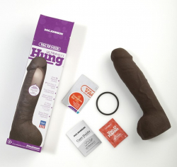 Riesendildo Vac-U-Lock Realistic Hung UltraSkyn 12 Inch braun