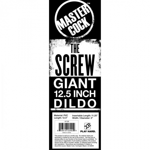 Riesendildo m. Wellen Schraube 12.5-Inch PVC
