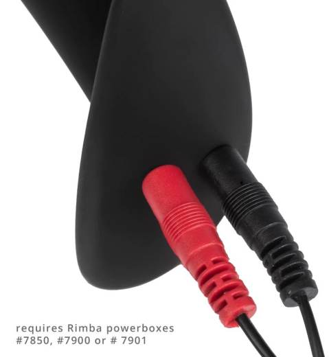 Rimba E-Stim Butt Plug Silicone bipolar ergonomic Shape rounded Base for 2mm Pin Connector Plugs buy cheap