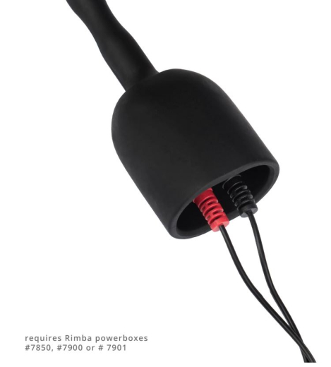 Rimba E-Stim Dilator bipolar Silicone 7mm smooth wavy Texture 2mm Pin-Connectors @Base bendable Urethral Insert buy