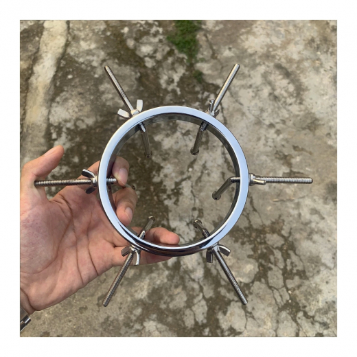 Ring-Spekulum m. Stellschrauben Fukr 9.5cm Chrom