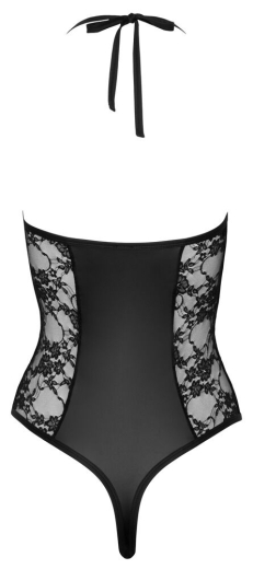 Riobody m. Nackenträger Mattlook & Spitze aufregende Transparenz hohe Beinausschnitte Neckholder zum binden kaufen