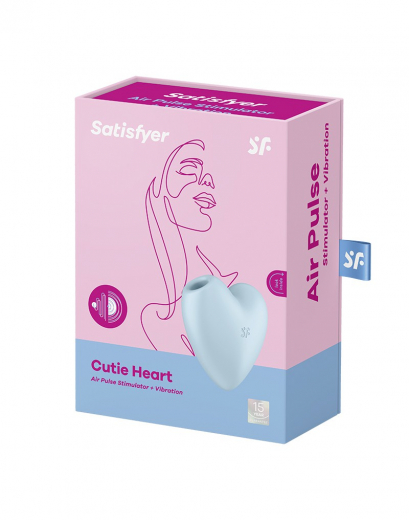 Satisfyer Cutie Heart Luftdruckstimulator m. Vibration blau