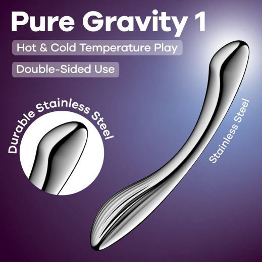 Satisfyer Pure Gravity 1 Edelstahldildo gebogener G-Punkt Stimulator von SATISFYER günstig kaufen