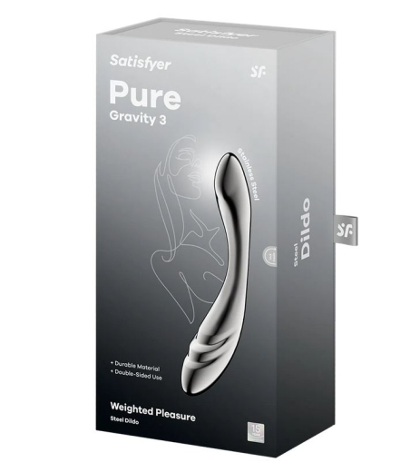 Satisfyer Pure Gravity 3 Edelstahldildo gebogen mit 2 verschiedene Enden G-Punkt Stimulator von SATISFYER kaufen