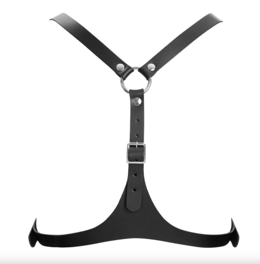 Saddle Leather Chest Harness w. 5 Buckles X-Shape @Back height-adjustable strong Cowhide by RIMBA buy cheap