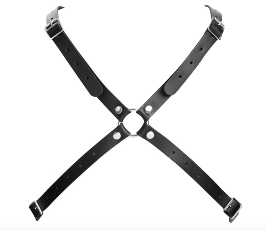 Saddle Leather Chest Harness w. 5 Buckles height-adjustable Buckle @Front strong Cowhide by RIMBA buy cheap