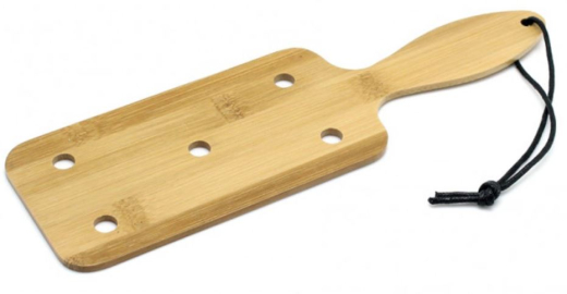 Spanking Paddle Bamboo w. Holes wide