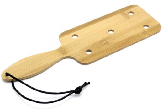 Spanking Paddle Bamboo w. Holes wide