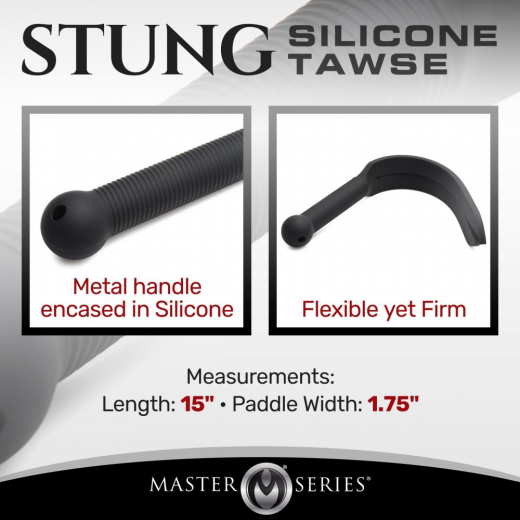 SM-Paddle Silicone Stung Tawse black