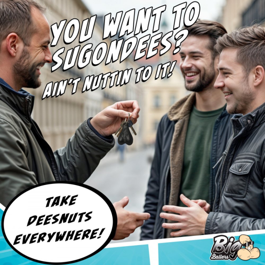 Schlüsselanhänger Big Ballers schwarz Kunststoff-Anhänger in detaillierter Hodenform mit Schlüsselring günstig kaufen