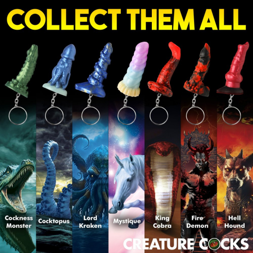 Keychain Mini Dildo Cockness Silicone Fun-Accessory for Handbags Purses Luggage & Bags by CREATURE COCKS buy