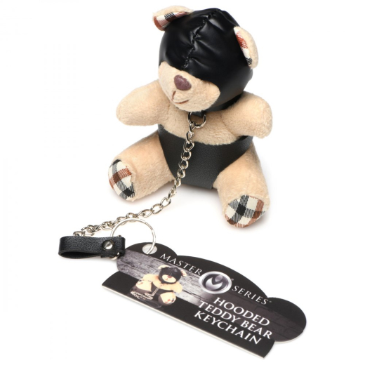 Schlüsselanhänger Teddy Bär m. Kopfhaube Halsband & Kette mit Handschlaufe & Kunstlederhöschen Teddybär kaufen