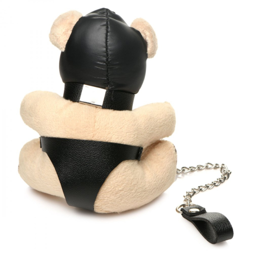 Schlüsselanhänger Teddy Bär m. Kopfhaube mit Kunstlederhöschen BDSM Teddybär von MASTER SERIES günstig kaufen