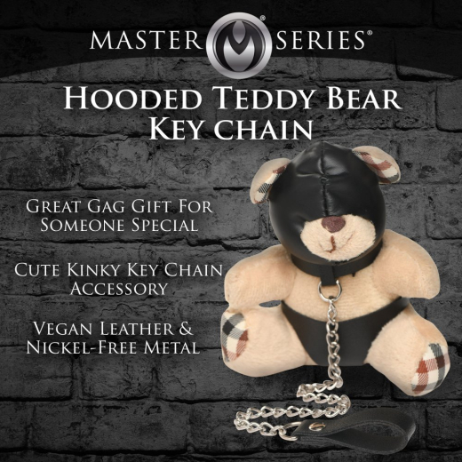 Schlüsselanhänger Teddy Bär m. Kopfhaube Halsband & Kette mit Handschlaufe & Kunstlederhöschen kaufen