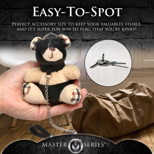 Schlüsselanhänger Teddy Bär m. Kopfhaube Halsband & Kette mit Handschlaufe & Höschen BDSM Teddybär kaufen