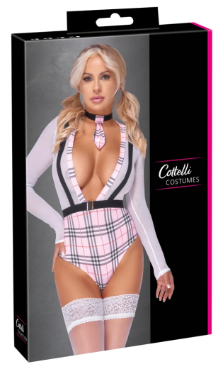 Schoolgirl Costume Bodysuit & Collar